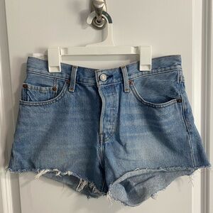 Levi's Light Blue Jean Shorts